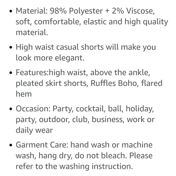 Women's High Waist Shorts Swing Ruffle Frill Mini - Picture 4 of 5